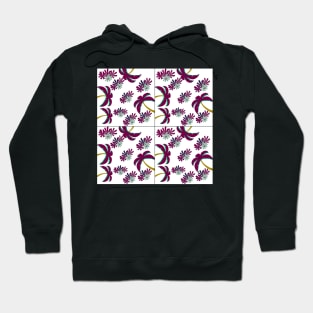 Purple Floral print Hoodie